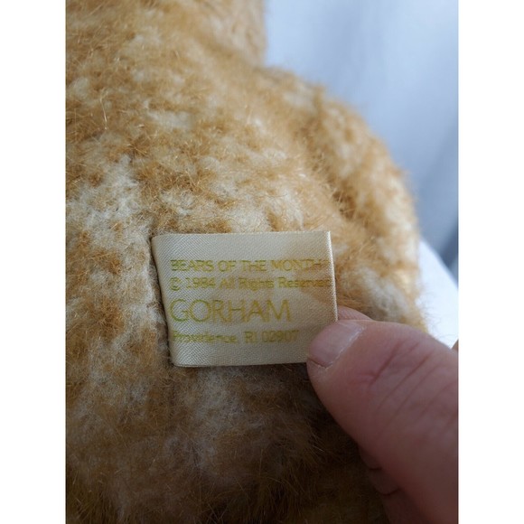 Gorham Bears Of The Month Stuffed Animal Jointed Plush 13" - Picture 4 of 12